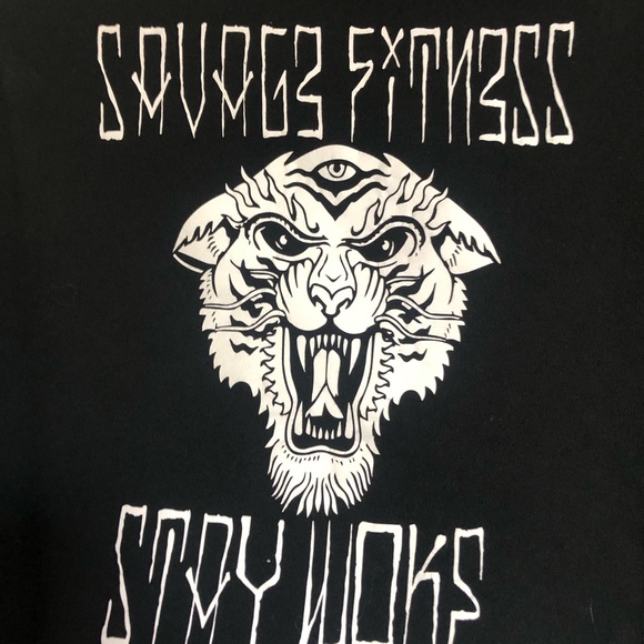 Black Cropped Hoodie - Picture 5 of 6